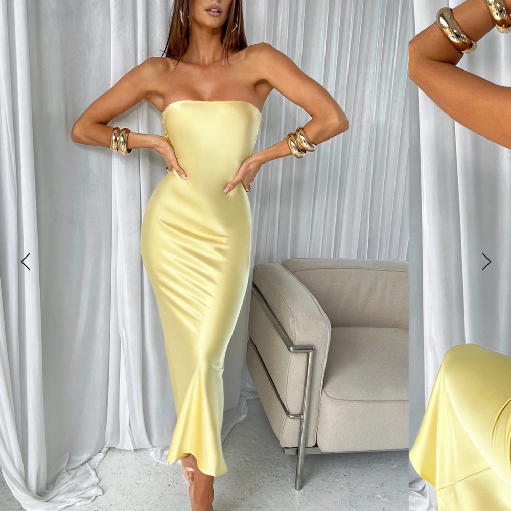 Yellow maxi dress
